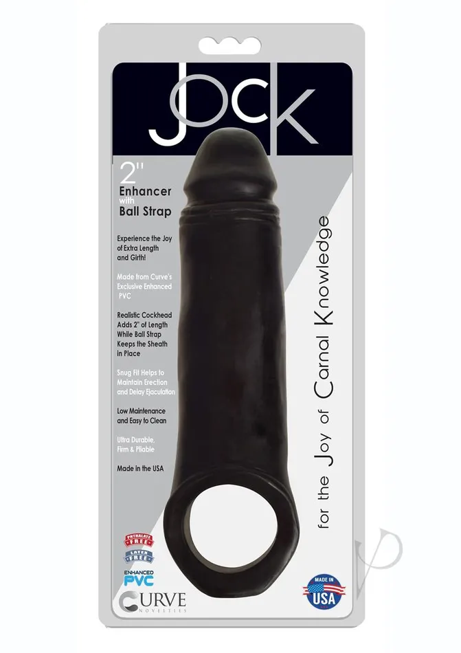 Jock Male Sex Toys Jock Realistic Penis Enhancer with Ball Strap 2in Black Jock Male Sex Toys Jock Realistic Penis Enhancer with Ball Strap 2in Black