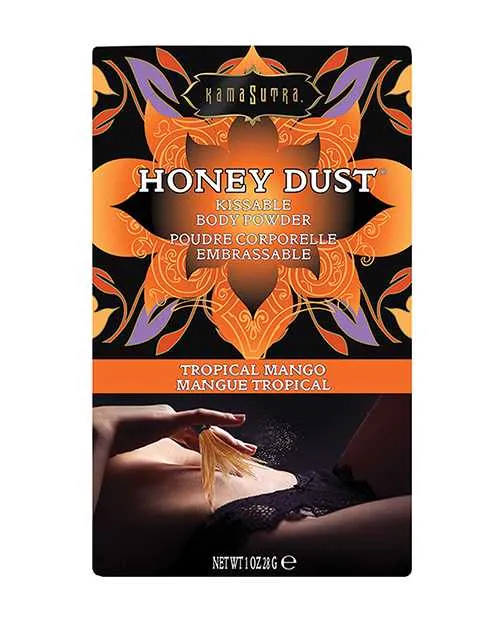 Kama Sutra Honey Dust Kissable Body Powder Tropical Mango 1oz Honey Dust Female Sex Toys