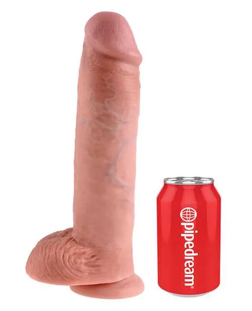 King Cock Dildos King Cock Dildo with Balls 11in Vanilla