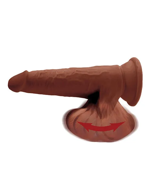 King Cock Dildos King Cock Plus Triple Density Dildo with Swinging Balls 8in Chocolate