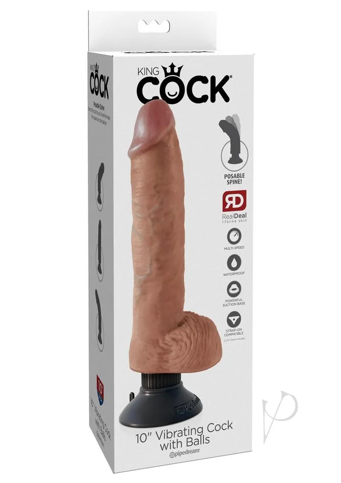 King Cock Female Sex Toys King Cock Vibrating Dildo with Balls 10in Caramel King Cock Female Sex Toys King Cock Vibrating Dildo with Balls 10in Caramel