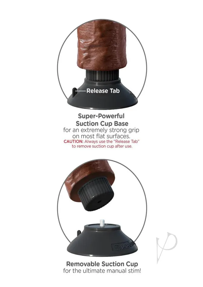 King Cock Vibrating Dildo 7in Chocolate King Cock Dildos