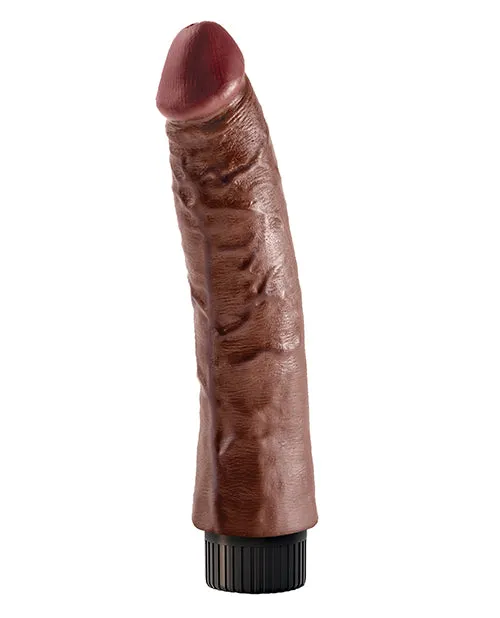 King Cock Vibrating Dildo 7in Chocolate King Cock Dildos