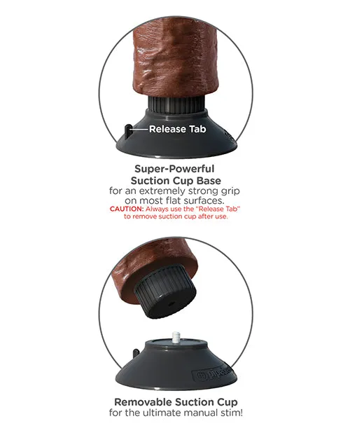 King Cock Vibrating Dildo 7in Chocolate King Cock Dildos