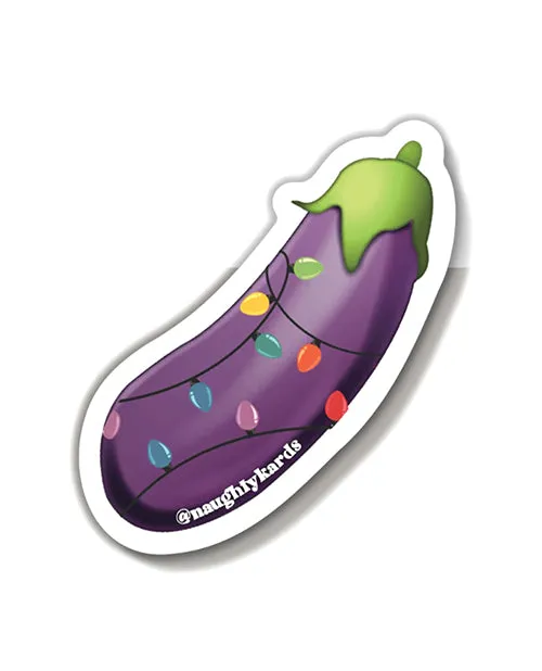 Kush Kards Male Sex Toys Egg Plant Lit Holiday Sticker Pack of 3