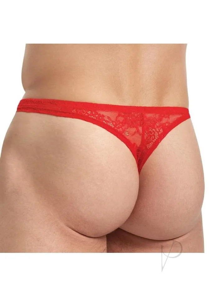 Lace King Lace Thong LXL Red Lace King Vibrators