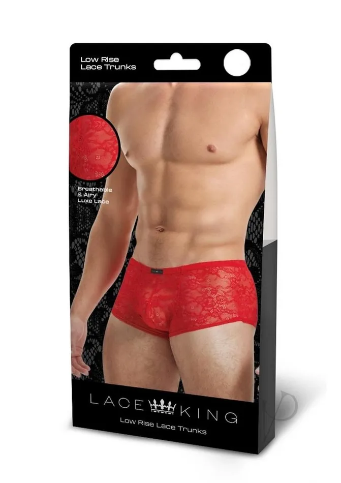 Lace King Lace Trunks SmallMedium Red Lace King Vibrators