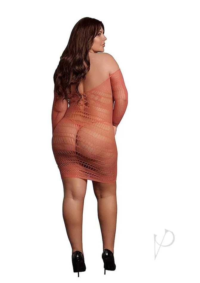 Le Desir Female Sex Toys Le Desir Long Sleeved Net Mini Dress Queen Sunset Glow Orange Le Desir Female Sex Toys Le Desir Long Sleeved Net Mini Dress Queen Sunset Glow Orange