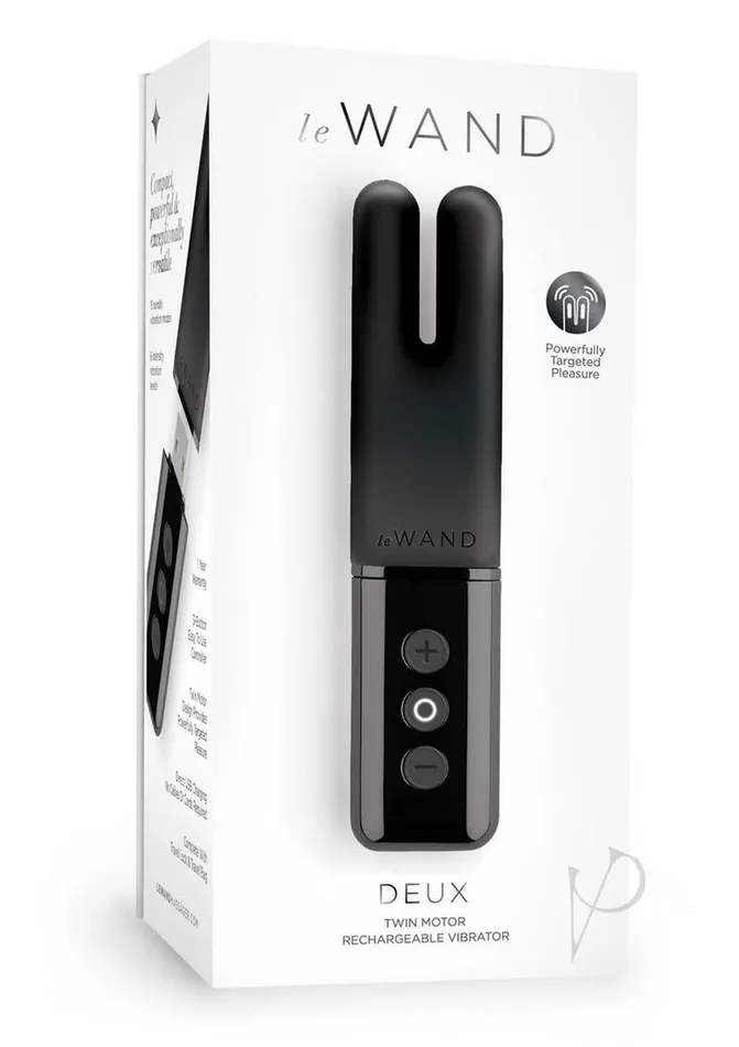 Le Wand Deux Silicone Rechargeable Dual Vibrator Black Le Wand Vibrators Le Wand Deux Silicone Rechargeable Dual Vibrator Black Le Wand Vibrators
