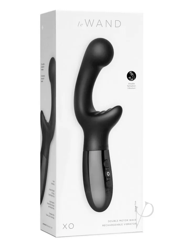 Le Wand Le Wand XO Rechargeable Silicone Dual Stimulating Vibrator Black Vibrators Le Wand Le Wand XO Rechargeable Silicone Dual Stimulating Vibrator Black Vibrators