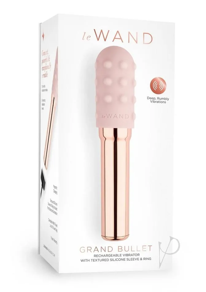 Le Wand Vibrators Le Wand Grand Bullet Rechargeable Silione Vibrator Rose Gold Le Wand Vibrators Le Wand Grand Bullet Rechargeable Silione Vibrator Rose Gold