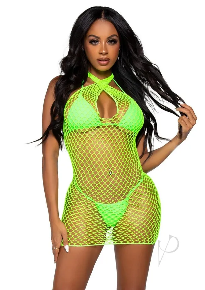 Leg Avenue Female Sex Toys Leg Avenue Woven Net Twist Halter Mini Dress OS Neon Green Leg Avenue Female Sex Toys Leg Avenue Woven Net Twist Halter Mini Dress OS Neon Green