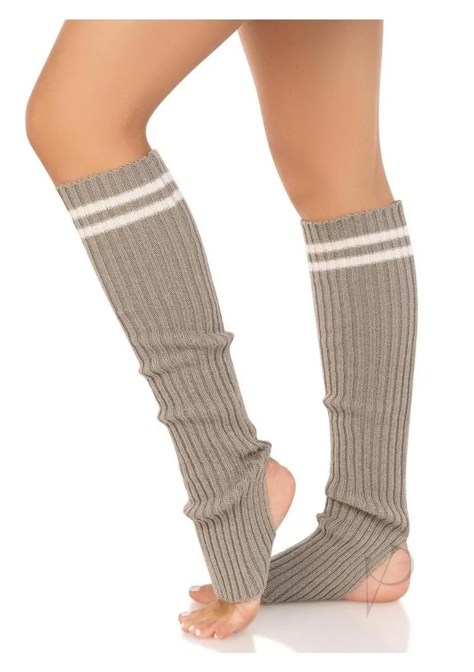 Leg Avenue Male Sex Toys Leg Avenue Ribbed Stirrup Leg Warmers with Athletic Stripe OS Grey Leg Avenue Male Sex Toys Leg Avenue Ribbed Stirrup Leg Warmers with Athletic Stripe OS Grey