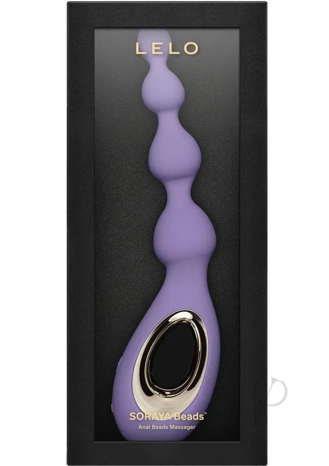 Lelo Soraya Rechargeable Silicone Anal Beads Violet Dusk Male Sex Toys