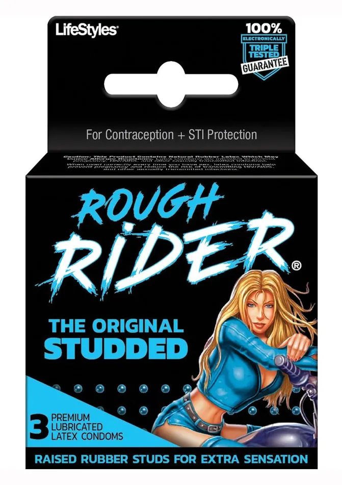 Lifestyles Male Sex Toys Lifestyles Rough Rider Original Studded 3s Condoms Latex Lifestyles Male Sex Toys Lifestyles Rough Rider Original Studded 3s Condoms Latex