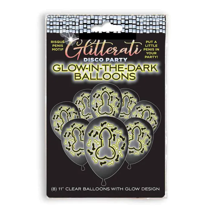 Little Genie Dildos Glitterati Disco Party Glow In The Dark Balloons