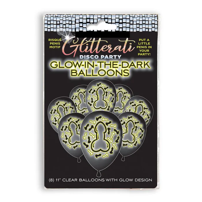 Little Genie Dildos Glitterati Disco Party Glow In The Dark Balloons