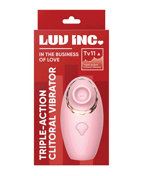 Luv Inc Triple Action Clitoral Vibrator Pink Luv Vibrators Luv Inc Triple Action Clitoral Vibrator Pink Luv Vibrators