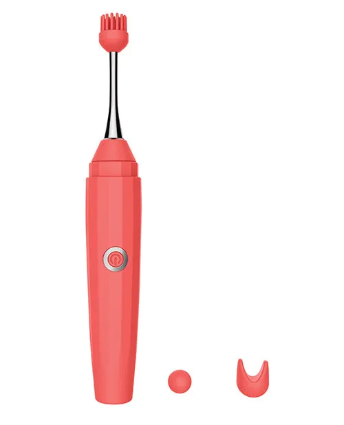 Luv Vibrators Luv Inc Orgasm Pen wThree Attachments Coral Luv Vibrators Luv Inc Orgasm Pen wThree Attachments Coral