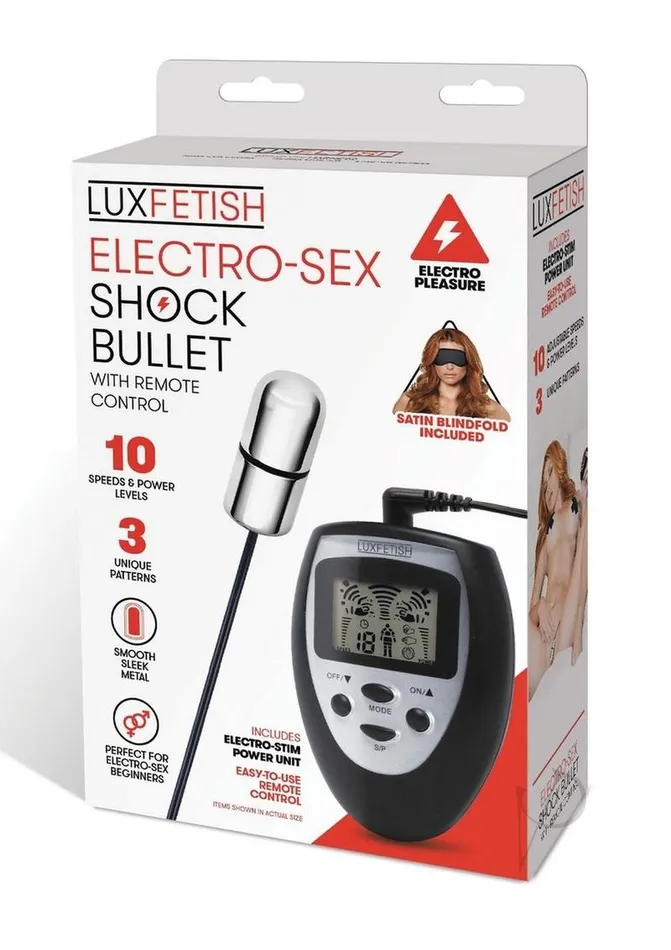 Lux Fetish Female Sex Toys Lux Fetish Electro Sex Shock Bullet with Wired Remote Control Black Lux Fetish Female Sex Toys Lux Fetish Electro Sex Shock Bullet with Wired Remote Control Black