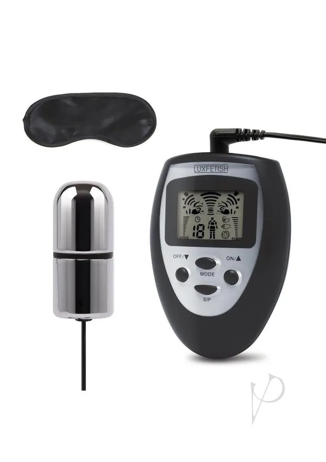 Lux Fetish Female Sex Toys Lux Fetish Electro Sex Shock Bullet with Wired Remote Control Black