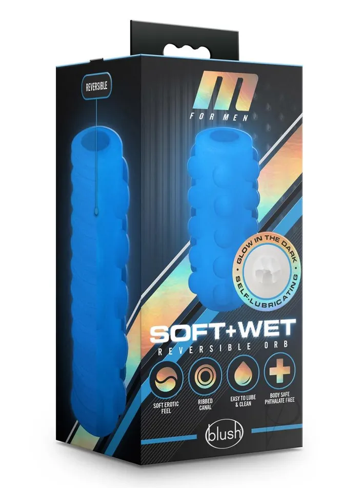 M For Men Male Sex Toys M for Men Soft and Wet Glow In The Dark Reversible Orb Masturbator Frosted M For Men Male Sex Toys M for Men Soft and Wet Glow In The Dark Reversible Orb Masturbator Frosted
