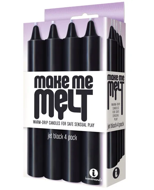 Make Me Melt Anal Make Me Melt WarmDrip Candles 4 Pack Jet Black
