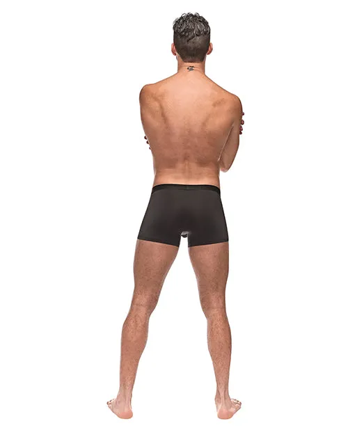 Male Power Anal Private Screening Micro Mesh Modal Pot Leaf Black SM Male Power Anal Private Screening Micro Mesh Modal Pot Leaf Black SM