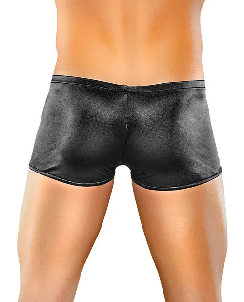 Male Power Satin Lycra Boxer Black Small Male Power Anal