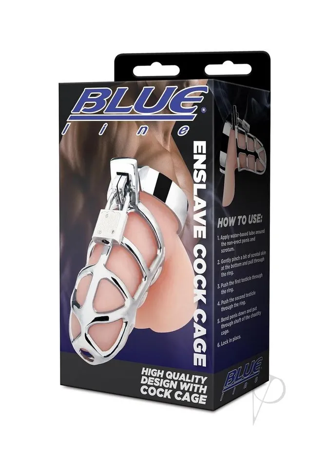 Male Sex Toys Blue Line Cand B Gear Enslave Cock Cage