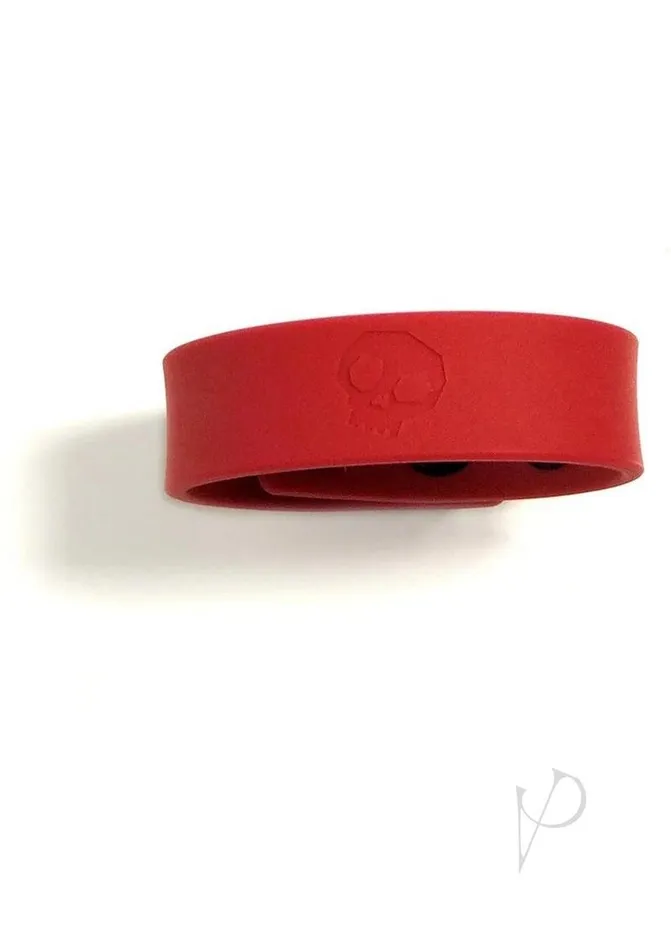 Male Sex Toys Boneyard Boneyard Silicone Ball Strap 3Snap Ring Red