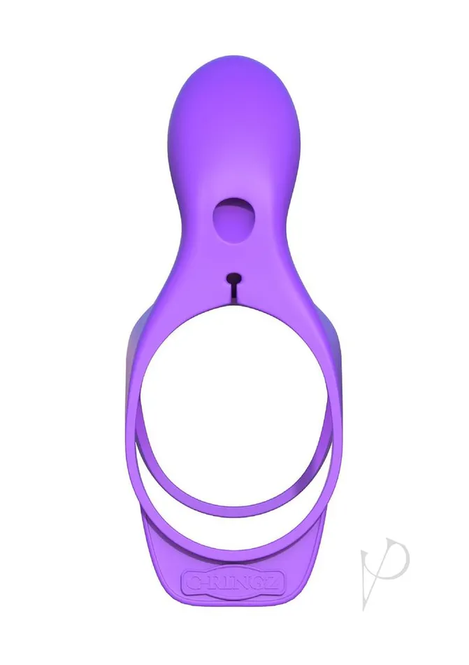 Male Sex Toys Fantasy CRingz Ultimate Silicone Couples Cage Cock Ring with Wired Remote Control Purple Fantasy C Ringz
