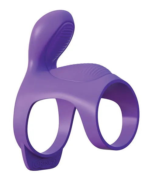 Male Sex Toys Fantasy CRingz Ultimate Silicone Couples Cage Cock Ring with Wired Remote Control Purple Fantasy C Ringz