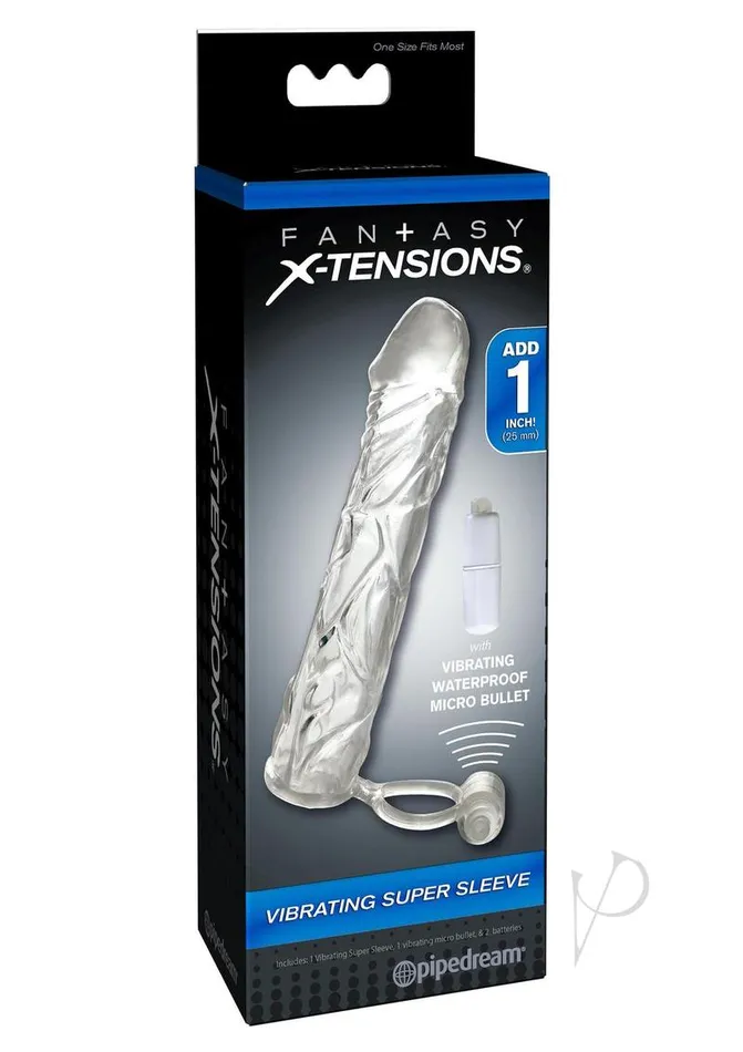 Male Sex Toys Fantasy XTensions Vibrating Super Sleeve Extension Waterproof 61in Clear Fantasy X Tensions Male Sex Toys Fantasy XTensions Vibrating Super Sleeve Extension Waterproof 61in Clear Fantasy X Tensions