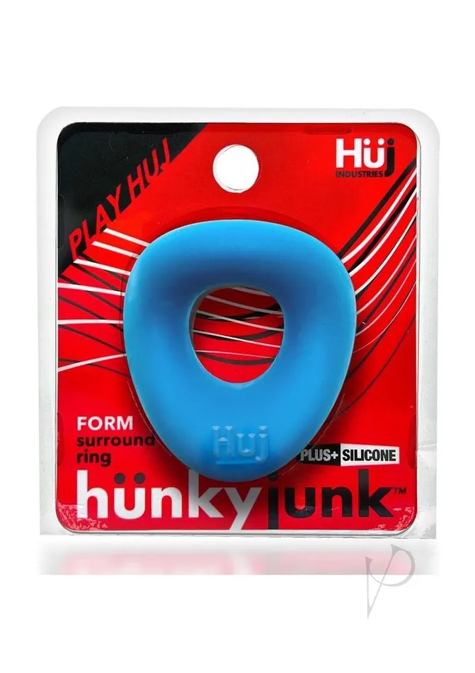 Male Sex Toys Hunkyjunk Hunkyjunk Form Surround Cock Ring Teal Ice
