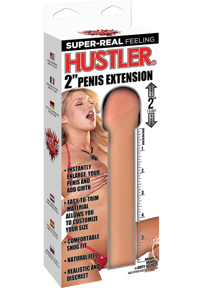 Male Sex Toys Hustler Toys Hustler 2 Inch Penis Extension 8in Vanilla