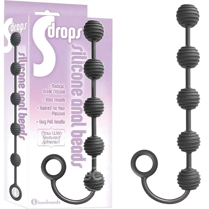 Male Sex Toys Icon Brands SDrops Silicone Anal Beads