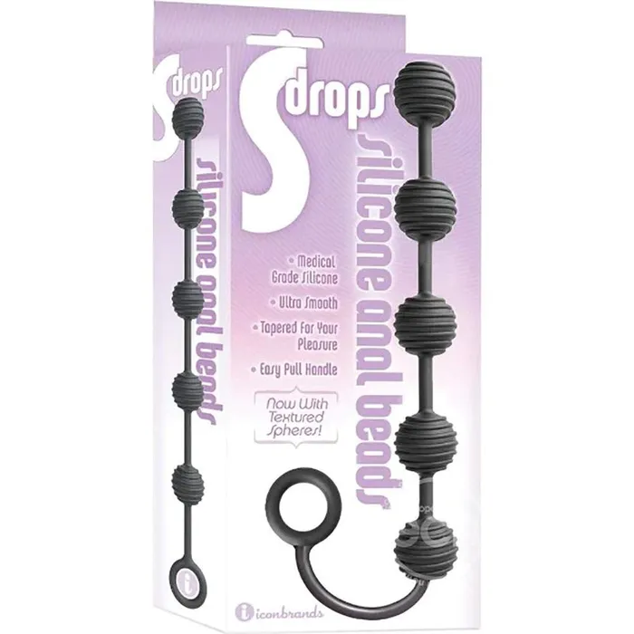 Male Sex Toys Icon Brands SDrops Silicone Anal Beads