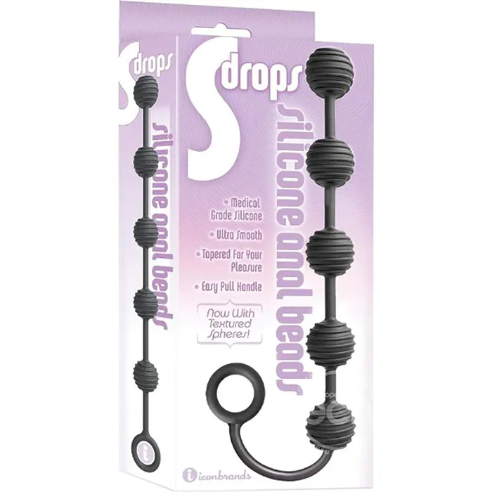 Male Sex Toys Icon Brands SDrops Silicone Anal Beads