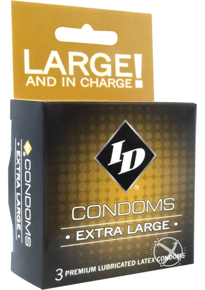 Male Sex Toys Id Condoms ID Extra Large Condom 3 Pack