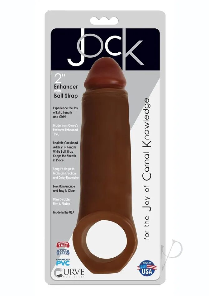 Male Sex Toys Jock Jock Realistic Penis Enhancer with Ball Strap 2in Chocolate Male Sex Toys Jock Jock Realistic Penis Enhancer with Ball Strap 2in Chocolate