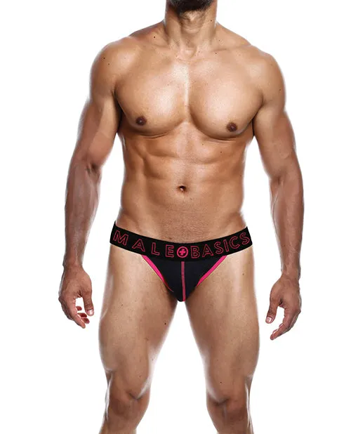 Male Sex Toys Male Basics Neon Jockstrap Coral MD Malebasics