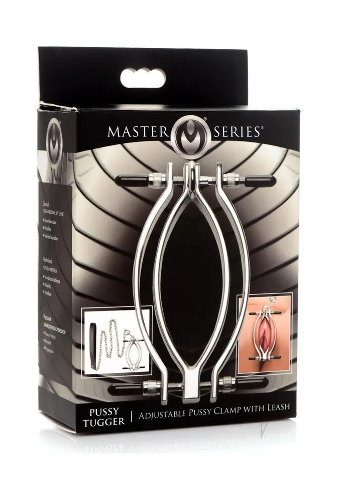Male Sex Toys Master Series Pussy Tugger Adjustable Pussy Clamp with Leash Silver Master Series Male Sex Toys Master Series Pussy Tugger Adjustable Pussy Clamp with Leash Silver Master Series