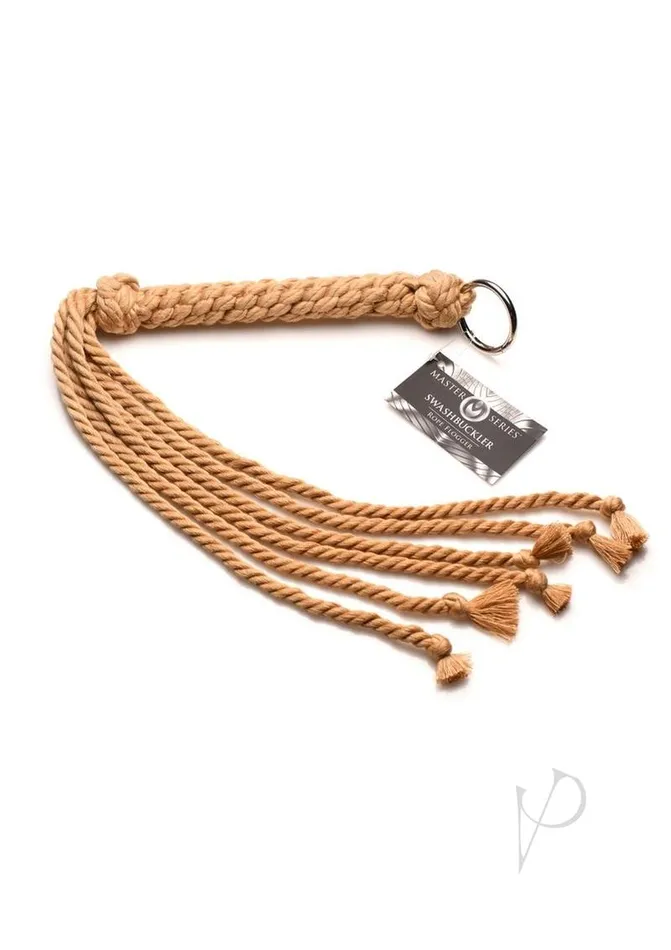 Male Sex Toys Master Series Swashbuckler Rope Flogger Tan Master Series