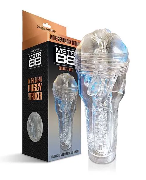 Male Sex Toys MSTR B8 In the Clear Pussy Stroker Clear Happy Ending