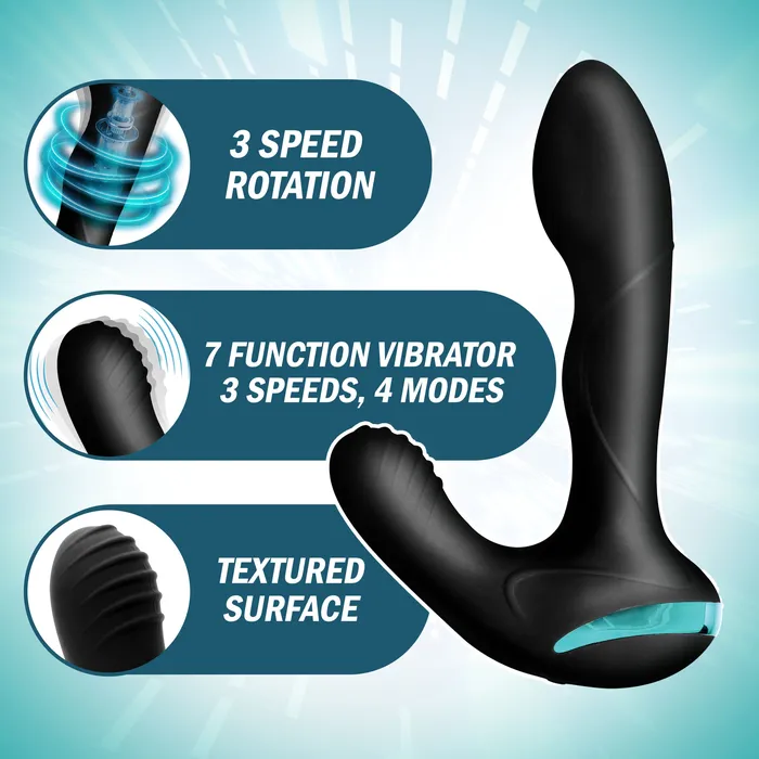 Male Sex Toys Prostatic Play Maverick Rotating Vibrating Silicone Prostate Stimulator