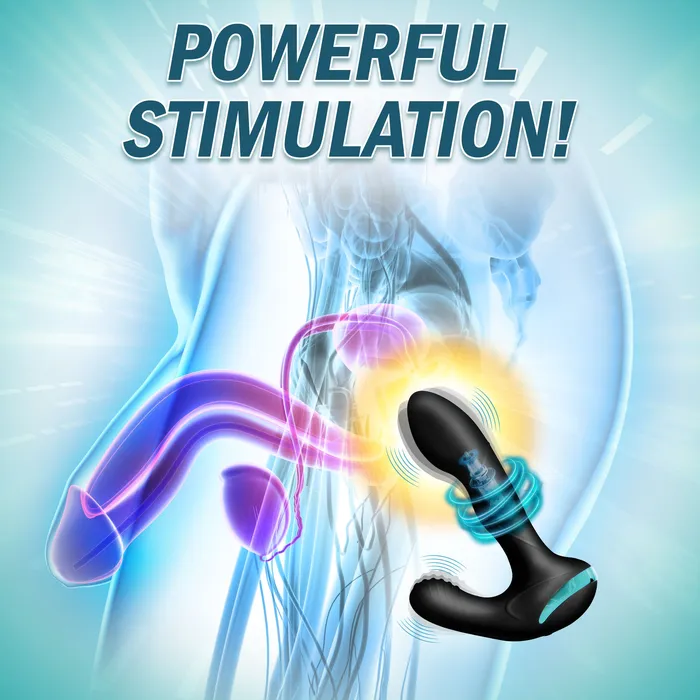 Male Sex Toys Prostatic Play Maverick Rotating Vibrating Silicone Prostate Stimulator