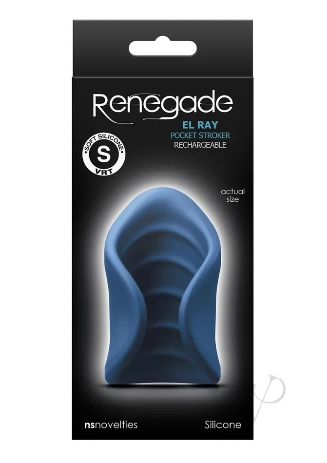 Male Sex Toys Renegade Renegade El Ray Rechargeable Silicone Vibrating Pocket Stroker Blue Male Sex Toys Renegade Renegade El Ray Rechargeable Silicone Vibrating Pocket Stroker Blue