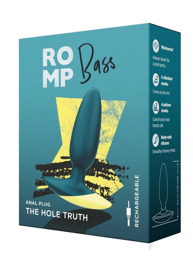 Male Sex Toys Romp Romp Bass Rechargeable Silicone Anal Plug Green