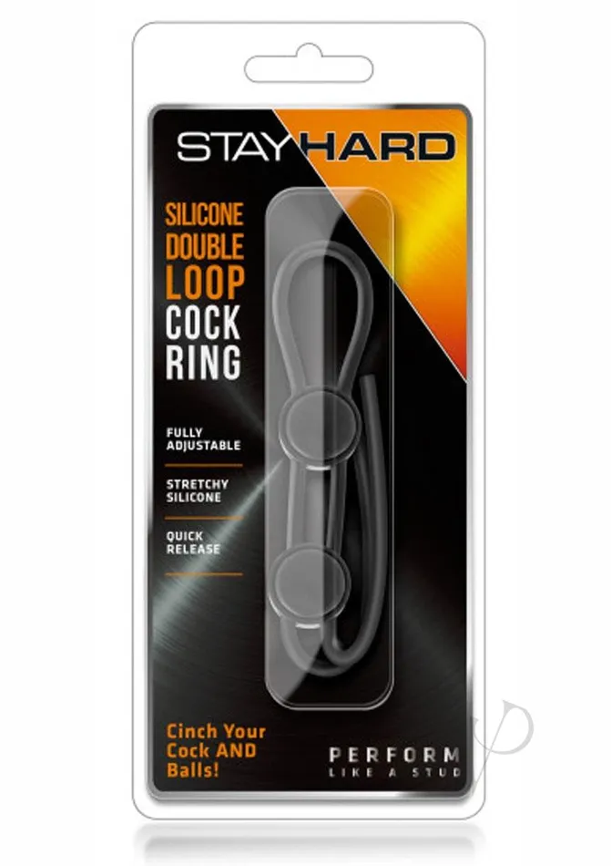 Male Sex Toys Stay Hard Stay Hard Silicone Double Loop Cock Ring Adjustable Cock Tie Black Male Sex Toys Stay Hard Stay Hard Silicone Double Loop Cock Ring Adjustable Cock Tie Black